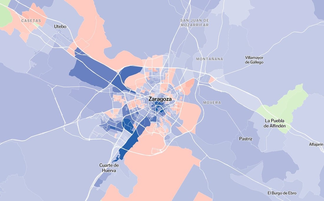 Aragon election results, street by street